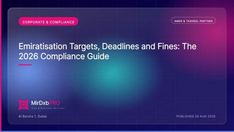 Emiratisation in 2026: The AED 108,000 Liability Most Employers Are Carrying — MIRDXB PRO guide