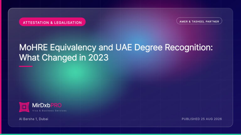 MOHRE Equivalency: The Step People Discover When the Permit Is Refused — MIRDXB PRO guide