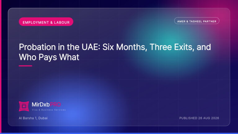 Probation in the UAE: Six Months, and Four Different Notice Rules — MIRDXB PRO guide