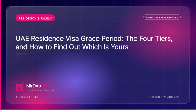 UAE Residence Visa Grace Period: The Four Tiers — MIRDXB PRO guide