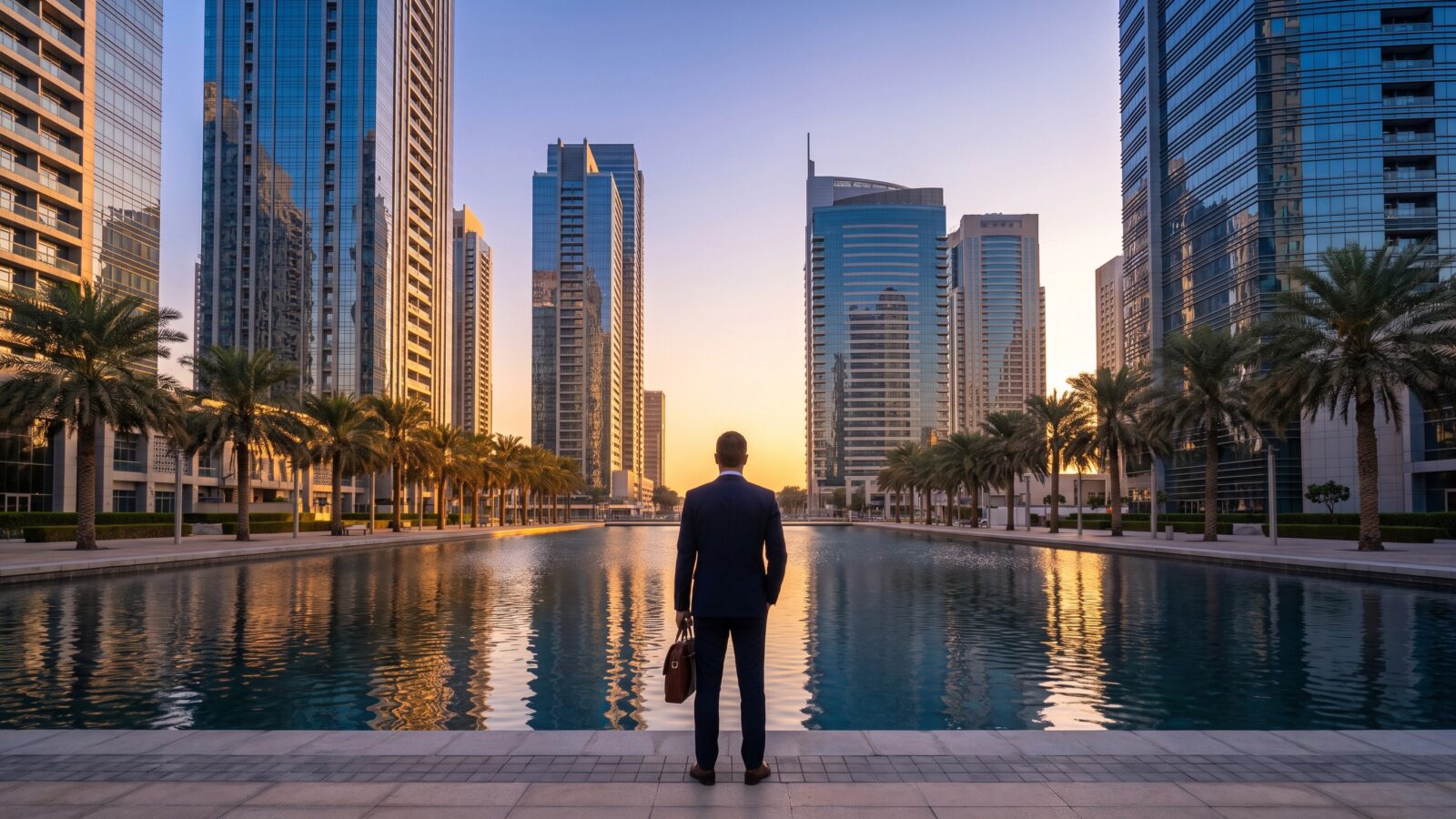 Free zone company setup in Dubai: office towers in a Dubai free zone business district