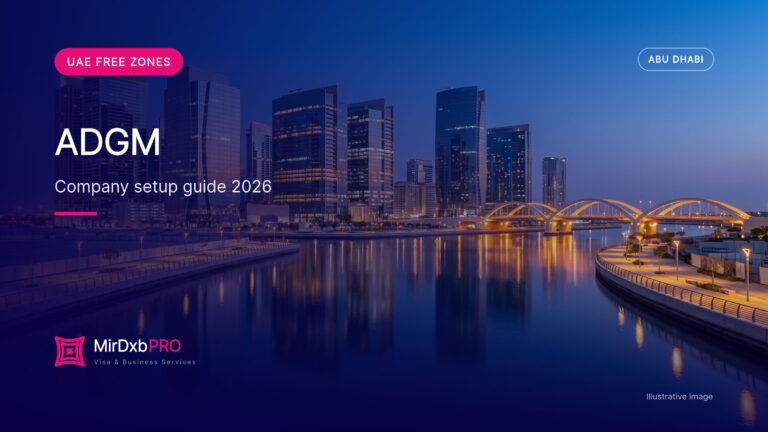 ADGM company setup: illustrative image of the financial centre towers on Al Maryah Island