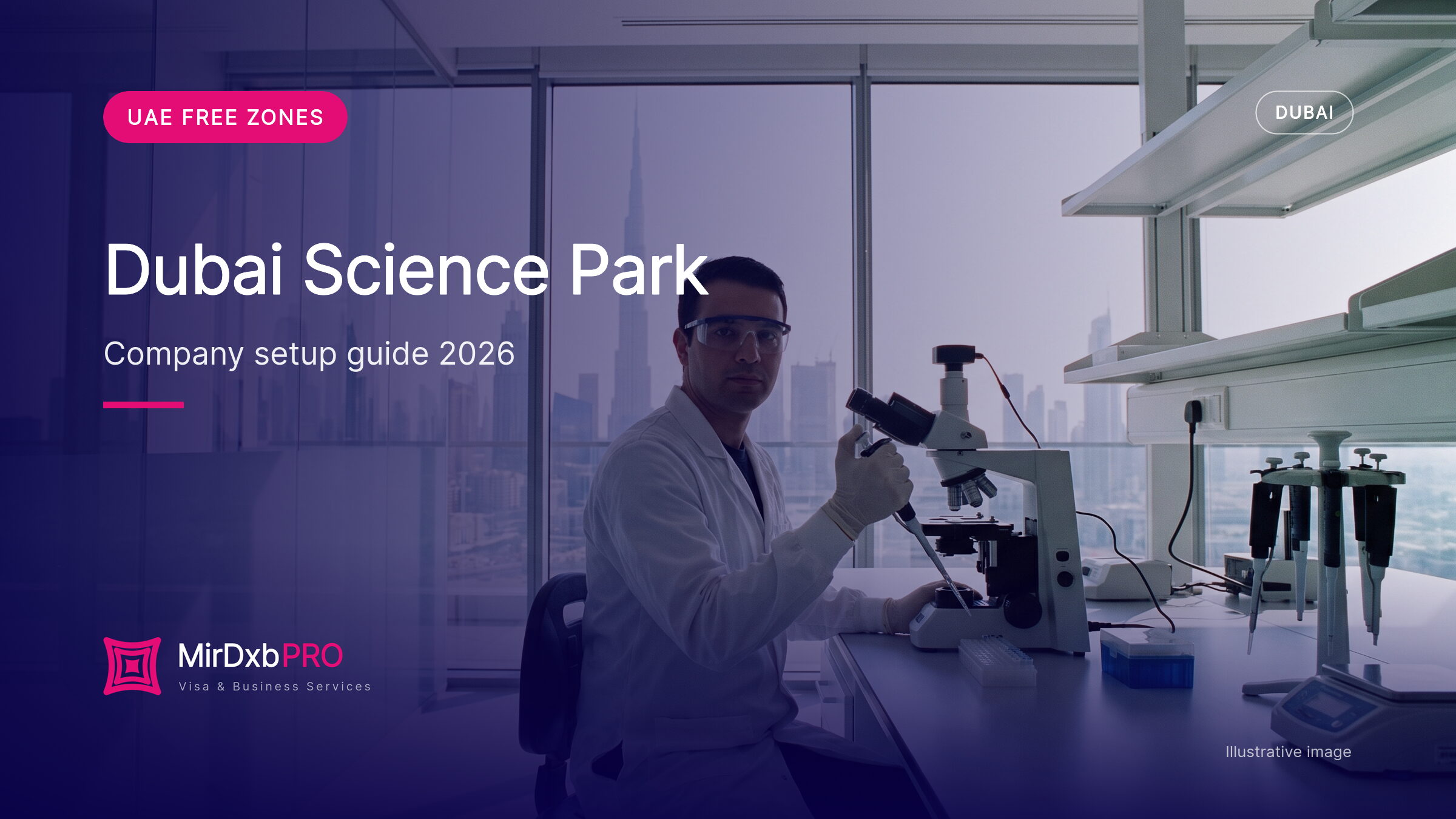 Dubai Science Park company setup: illustrative image of a life-sciences laboratory