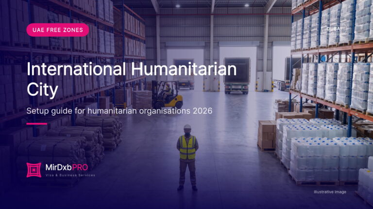 International Humanitarian City Dubai: illustrative image of a humanitarian aid logistics warehouse