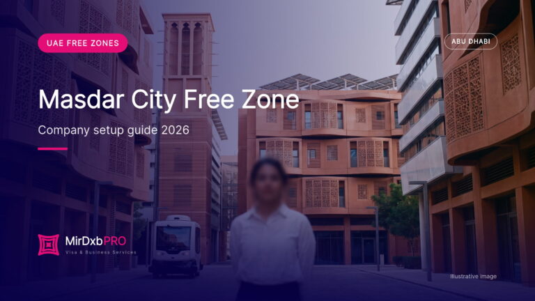 Masdar City free zone company setup: illustrative image of the sustainable eco-city