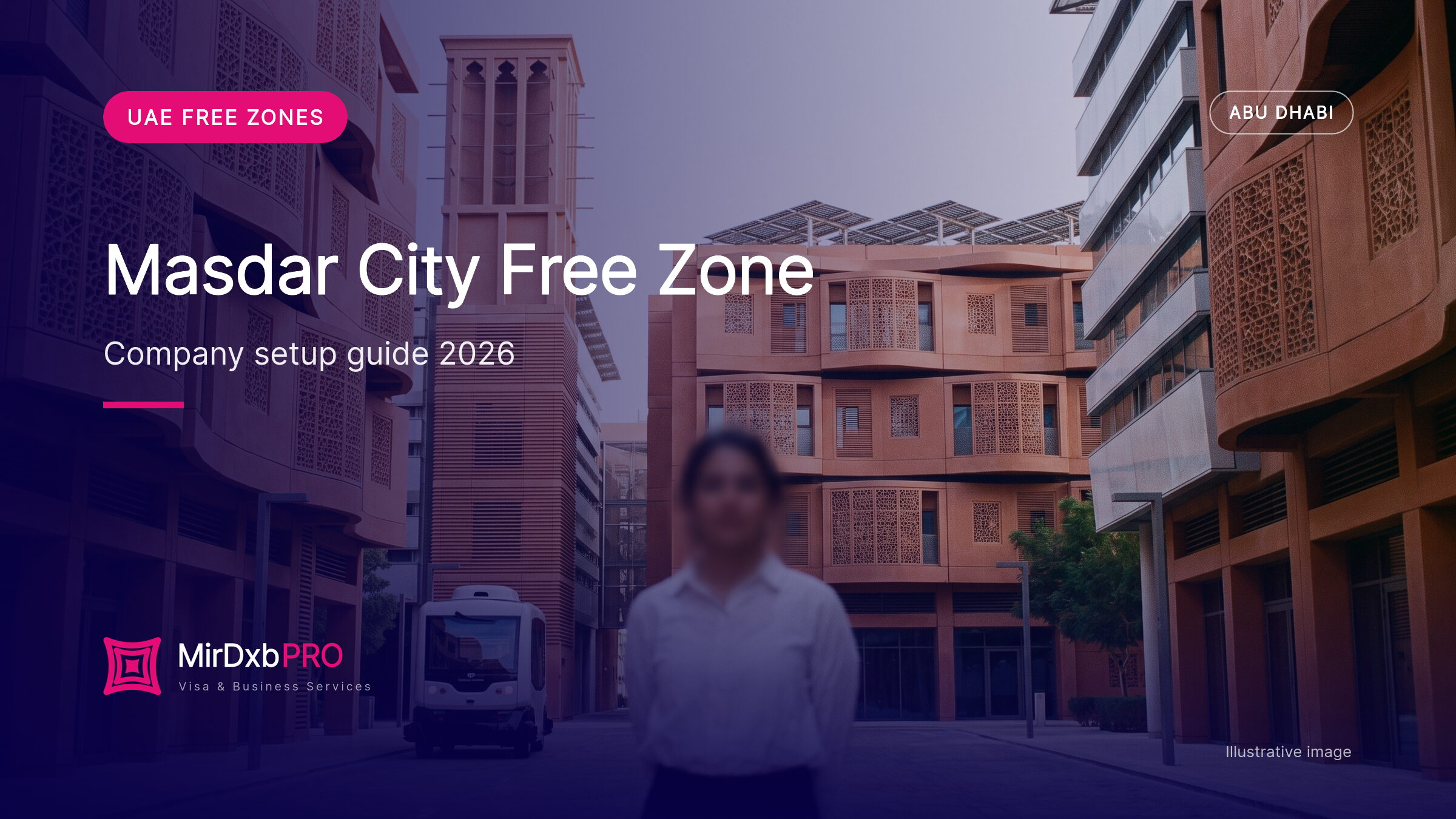 Masdar City free zone company setup: illustrative image of the sustainable eco-city