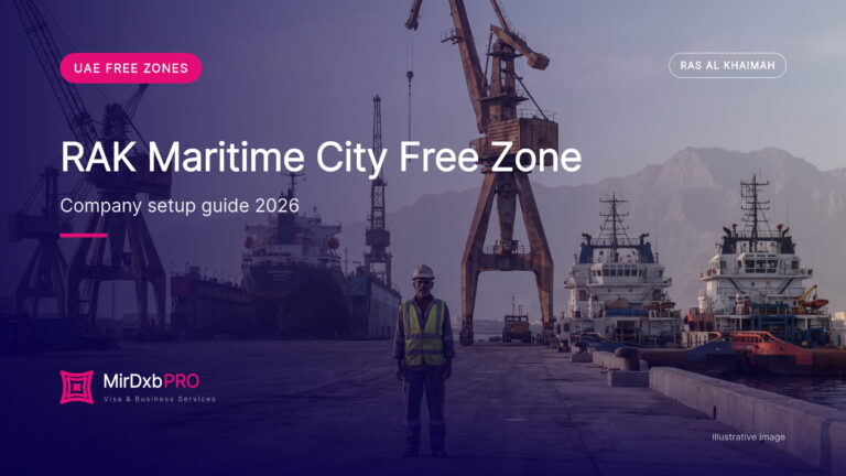 RAK Maritime City free zone: illustrative image of a shipyard in Ras Al Khaimah