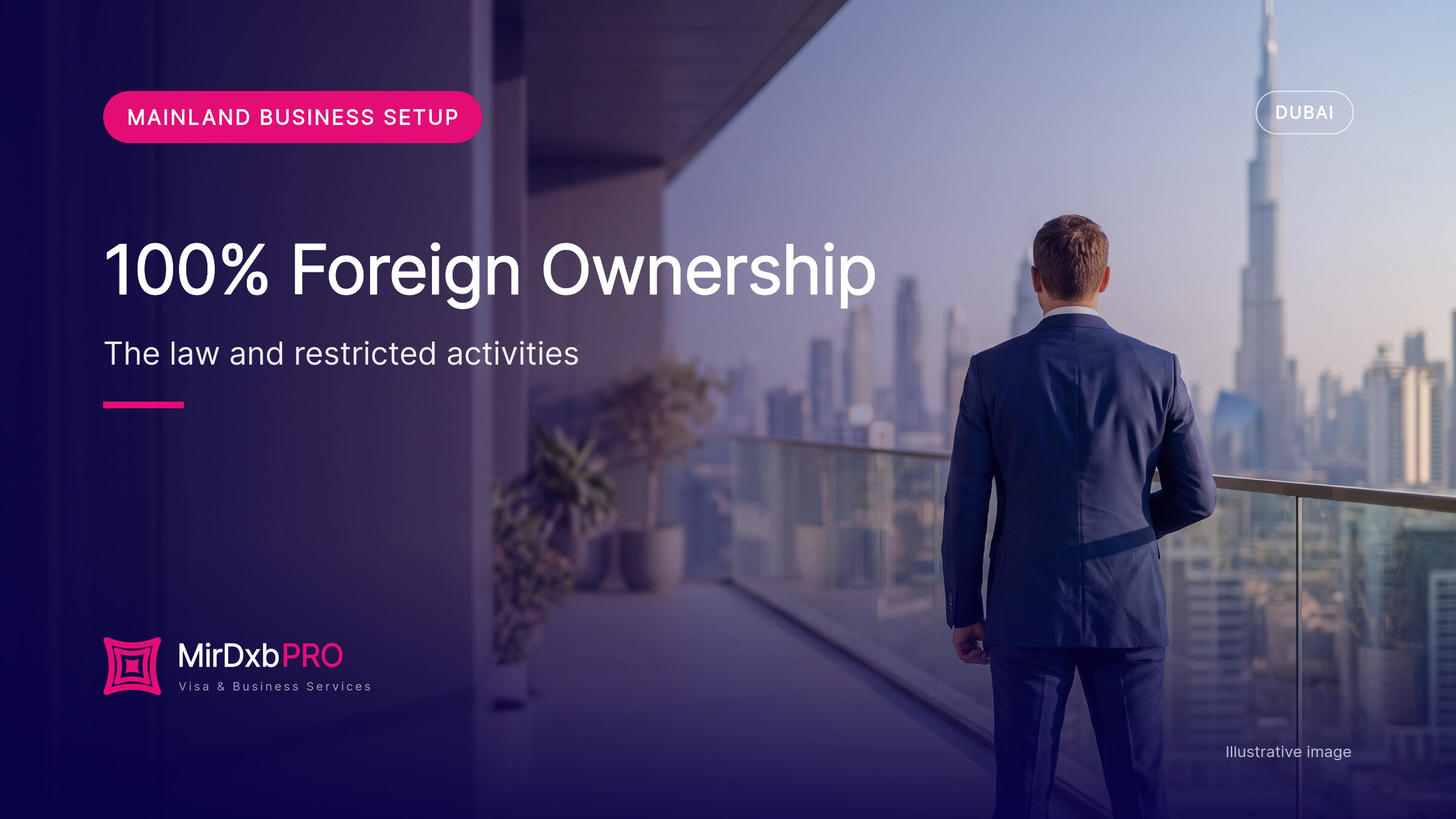 100% Foreign Ownership Dubai 2026: The Law, Restricted Activities, Service Agents and How to Check Your Activity (illustrative photo)