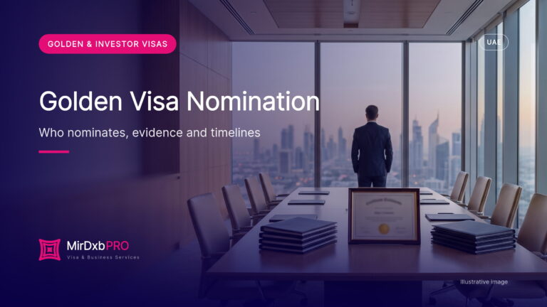 Golden Visa Nomination Process 2026: Who Nominates, Evidence and Timelines (illustrative photo)
