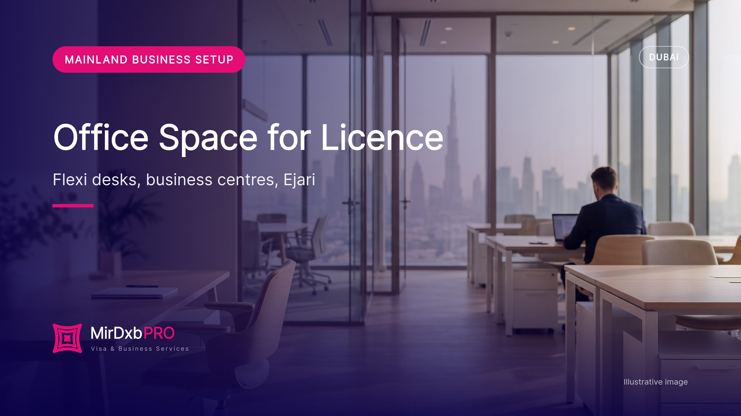 Office Space for Trade Licence Dubai 2026: Business Centres, Flexi Desks, Virtual Offices, Ejari and Premises Rules Explained (illustrative photo)
