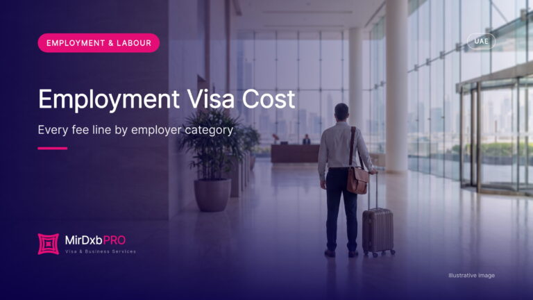 UAE Employment Visa Cost 2026: Every Fee Line for Category 1, 2 and 3 Employers, Dubai and Abu Dhabi (illustrative photo)