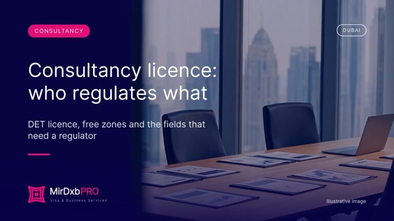 Consultancy licence: who regulates what - MIRDXB PRO