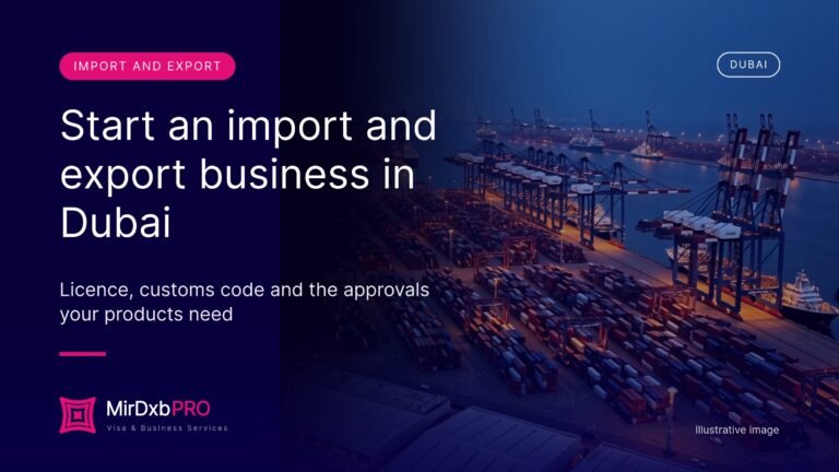Start an import and export business in Dubai - MIRDXB PRO